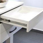 Emuca paire de coulisses pour tiroirs,  billes, 45x300mm, sortie totale, systme push, fermeture amortie, ...