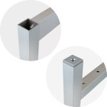 Emuca pieds latéraux pour banc de vestiaire, aluminium, anodisé mat, 3 un. Emuca pieds latéraux pour banc de vestiaire, aluminium, anodisé mat, 3 un.