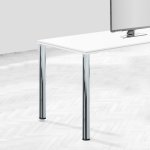 Emuca pieds pour table, d. 60 mm, r�glable 870 - 890 mm, acier, gris m�tallis�