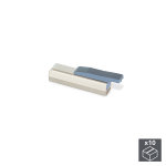 Emuca piston amortisseur pour portes  charnires, fermeture en douceur, plastique, nickel mat, 10 ut. ...