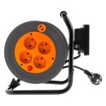 Enrouleur lectrique 4 prises 16a 2p + t avec projecteur led 10w - cble ho5vv - f 3g1 15m avec guide ...