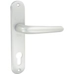 Ensemble poigne de porte alu anodise argent - cl i cylindre