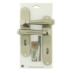 Ensemble sur plaque dylan alu nickel mat cl� entraxe 195mm