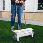 pandeur  engrais ou gazon sur roues - 12 litres