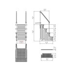 Escalier double pour piscine