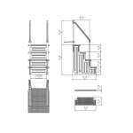 Escalier simple pour piscine