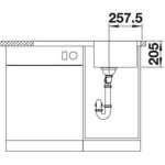 Evier  encastrer 45cm inox avec siphon - 523030