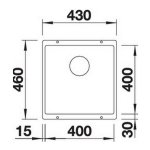 Evier � encastrer 50cm silgranit anthracite - 523422