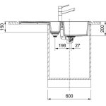 Evier  encastrer 60cm carbone - 915717