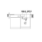 Evier � encastrer 60cm inox avec siphon - 523032