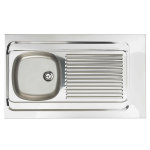 Evier inox 1 bac 1 gouttoir 120x60