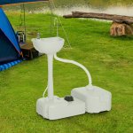 vier  main portable jardin extrieur camping voyager avec rservoir d'eau 17l pompe  pied 83 x 50 ...