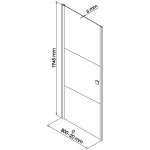 Façade frisco - portes pivotantes 80x194, 5cm - verre trempé g - finitions chromé Façade frisco - portes pivotantes 80x194, 5cm - verre trempé g - finitions chromé