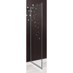 Façade napa - retour fixe 90x195x0, 6cm - verre trempé - finitions chromé Façade napa - retour fixe 90x195x0, 6cm - verre trempé - finitions chromé