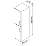 Faades de porte mixy - lot de 2 - 30cm - bleu - laqu - livr en kit
