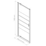 Fa�ade shiva - fa�ade pivotante 90x190x0, 5cm - verre tremp� - finitions blanc