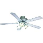 Farelek - baleares o 132 cm - ventilateur de plafond reversible, 5 pales blanches / cannees blanches ...