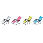 Fauteuil relax multi positions bleu - structure pliable Fauteuil relax multi positions bleu - structure pliable