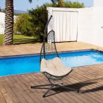 Fauteuil suspendu de jardin - chaise hamac résine tressée avec matelas grand confort crème support acier ... Fauteuil suspendu de jardin - chaise hamac résine tressée avec matelas grand confort crème support acier ...