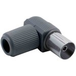 Fiche coaxiale coud�e � 9, 52 mm
