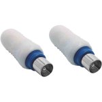 Fiche coaxiale droite � 9, 52 mm - 2 m�les