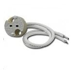 Fixation spot salle de bain etanche nickel satine pour ampoule gu5. 3 12v halogene ou led ip65 Fixation spot salle de bain etanche nickel satine pour ampoule gu5. 3 12v halogene ou led ip65