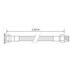 Flexible caoutchouc butane / propane - longueur 1, 5 mtre - dure de vie : 10 ans