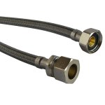 Flexible sanitaire inox - dn8 - long 30cm - f12 / 17 - bicone pour cuivre 12