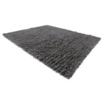 Flokati en laine - couvre - lit, plaid gris 90x170 cm