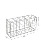 Gabion en kit - 100 cm x 30 cm x 50 cm maille carre 100 mm x 100 mm (spirales)