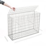 Gabion en kit - 100 cm x 30 cm x 70 cm maille rectangulaire 50 mm x 100 mm (agrafes)