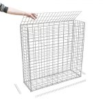 Gabion en kit - 100 cm x 30 cm x 100 cm maille rectangulaire 50 mm x 100 mm (agrafes)
