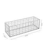 Gabion en kit - 100 cm x 30 cm x 30 cm maille rectangulaire 50 mm x 100 mm (spirales)