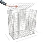 Gabion en kit - 100 cm x 50 cm x 100 cm maille carre 100 mm x 100 mm (agrafes)