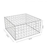 Gabion en kit - 100 cm x 100 cm x 50 cm maille carre 100 mm x 100 mm (spirales)