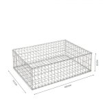 Gabion en kit - 100 cm x 70 cm x 30 cm maille rectangulaire 50 mm x 100 mm (spirales)