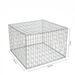 Gabion en kit - 100 cm x 100 cm x 70 cm maille rectangulaire 50 mm x 100 mm (spirales)