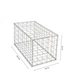 Gabion en kit - 50 cm x 100 cm x 50 cm maille carre 100 mm x 100 mm (spirales)