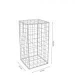 Gabion en kit - 50 cm x 50 cm x 100 cm maille carre 100 mm x 100 mm (spirales)
