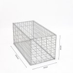 Gabion en kit - 50 cm x 100 cm x 50 cm maille rectangulaire 50 mm x 100 mm (spirales)