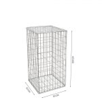 Gabion en kit - 50 cm x 50 cm x 100 cm maille rectangulaire 50 mm x 100 mm (spirales)
