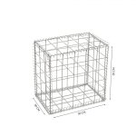 Gabion en kit - 50 cm x 30 cm x 50 cm maille carre 100 mm x 100 mm (spirales)