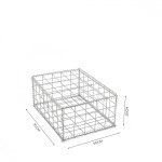 Gabion en kit - 50 cm x 70 cm x 30 cm maille carre 100 mm x 100 mm (spirales)
