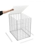 Gabion en kit - 50 cm x 70 cm x 70 cm maille carre 100 mm x 100 mm (agrafes)