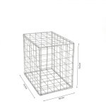 Gabion en kit - 50 cm x 70 cm x 70 cm maille carre 100 mm x 100 mm (spirales)