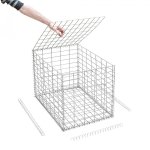 Gabion en kit - 50 cm x 70 cm x 50 cm maille rectangulaire 50 mm x 100 mm (agrafes)