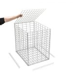 Gabion en kit - 50 cm x 70 cm x 70 cm maille rectangulaire 50 mm x 100 mm (agrafes)