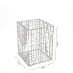 Gabion en kit - 50 cm x 50 cm x 70 cm maille rectangulaire 50 mm x 100 mm (spirales)
