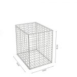 Gabion en kit - 50 cm x 70 cm x 70 cm maille rectangulaire 50 mm x 100 mm (spirales)