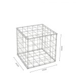 Gabion en kit - 50 cm x 50 cm x 50 cm maille carre 100 mm x 100 mm (spirales)
